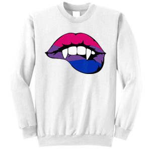 Bisexual Bi Vampire Lips Fangs Costume Easy Halloween Gifts Sweatshirt