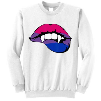 Bisexual Bi Vampire Lips Fangs Costume Easy Halloween Gifts Sweatshirt