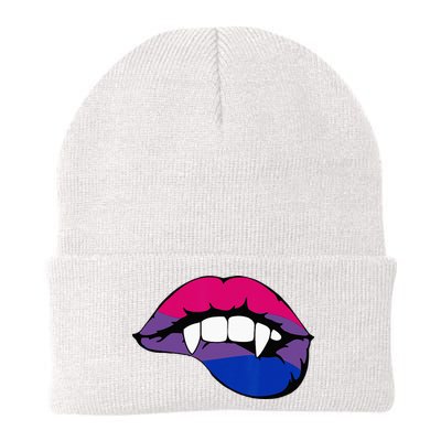 Bisexual Bi Vampire Lips Fangs Costume Easy Halloween Gifts Beanie