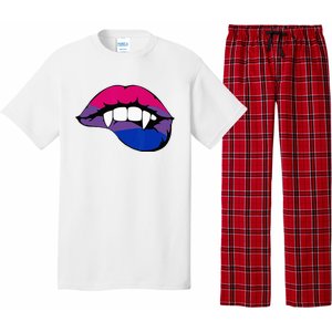 Bisexual Bi Vampire Lips Fangs Costume Easy Halloween Gifts Pajama Set