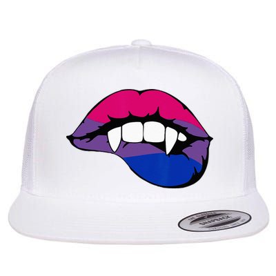 Bisexual Bi Vampire Lips Fangs Costume Easy Halloween Gifts Flatbill Hat