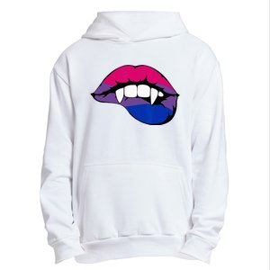 Bisexual Bi Vampire Lips Fangs Costume Easy Halloween Gifts Urban Pullover Hoodie