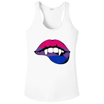 Bisexual Bi Vampire Lips Fangs Costume Easy Halloween Gifts Ladies PosiCharge Competitor Racerback Tank