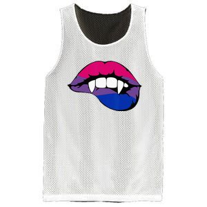 Bisexual Bi Vampire Lips Fangs Costume Easy Halloween Gifts Mesh Reversible Basketball Jersey Tank