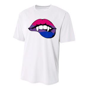 Bisexual Bi Vampire Lips Fangs Costume Easy Halloween Gifts Performance Sprint T-Shirt