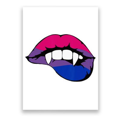 Bisexual Bi Vampire Lips Fangs Costume Easy Halloween Gifts Poster