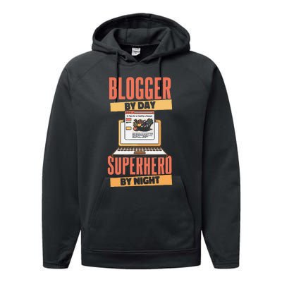 Blog Blogging Vlogging Content Creator Vlogger Blogger Performance Fleece Hoodie