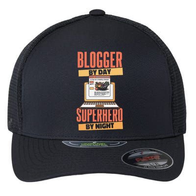 Blog Blogging Vlogging Content Creator Vlogger Blogger Flexfit Unipanel Trucker Cap