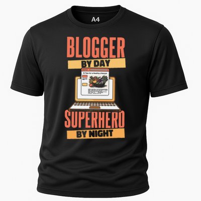 Blog Blogging Vlogging Content Creator Vlogger Blogger Cooling Performance Crew T-Shirt