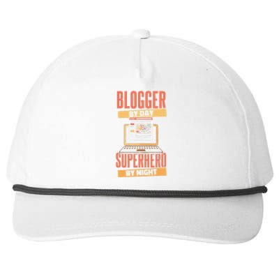 Blog Blogging Vlogging Content Creator Vlogger Blogger Snapback Five-Panel Rope Hat