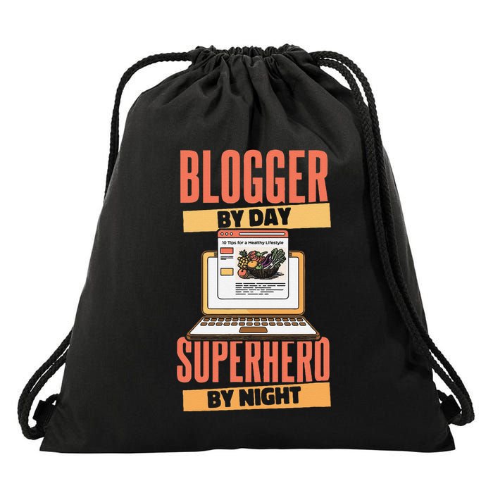 Blog Blogging Vlogging Content Creator Vlogger Blogger Drawstring Bag
