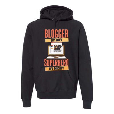 Blog Blogging Vlogging Content Creator Vlogger Blogger Premium Hoodie