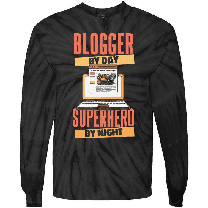 Blog Blogging Vlogging Content Creator Vlogger Blogger Tie-Dye Long Sleeve Shirt