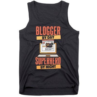 Blog Blogging Vlogging Content Creator Vlogger Blogger Tank Top