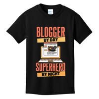 Blog Blogging Vlogging Content Creator Vlogger Blogger Kids T-Shirt