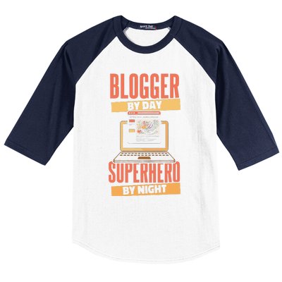 Blog Blogging Vlogging Content Creator Vlogger Blogger Baseball Sleeve Shirt