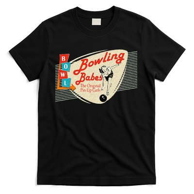 Bowling Babes Vintage Retro Matching Bowling Team T-Shirt