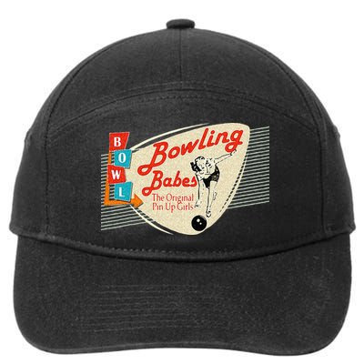 Bowling Babes Vintage Retro Matching Bowling Team 7-Panel Snapback Hat
