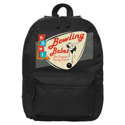 Bowling Babes Vintage Retro Matching Bowling Team 16 in Basic Backpack