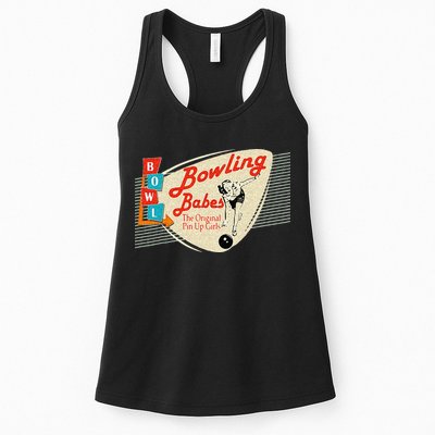 Bowling Babes Vintage Retro Matching Bowling Team Womens Tank Top