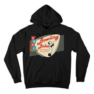 Bowling Babes Vintage Retro Matching Bowling Team Tall Hoodie