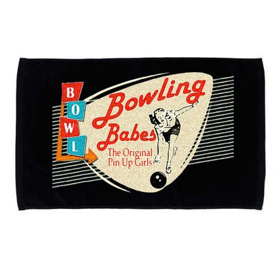 Bowling Babes Vintage Retro Matching Bowling Team Microfiber Hand Towel