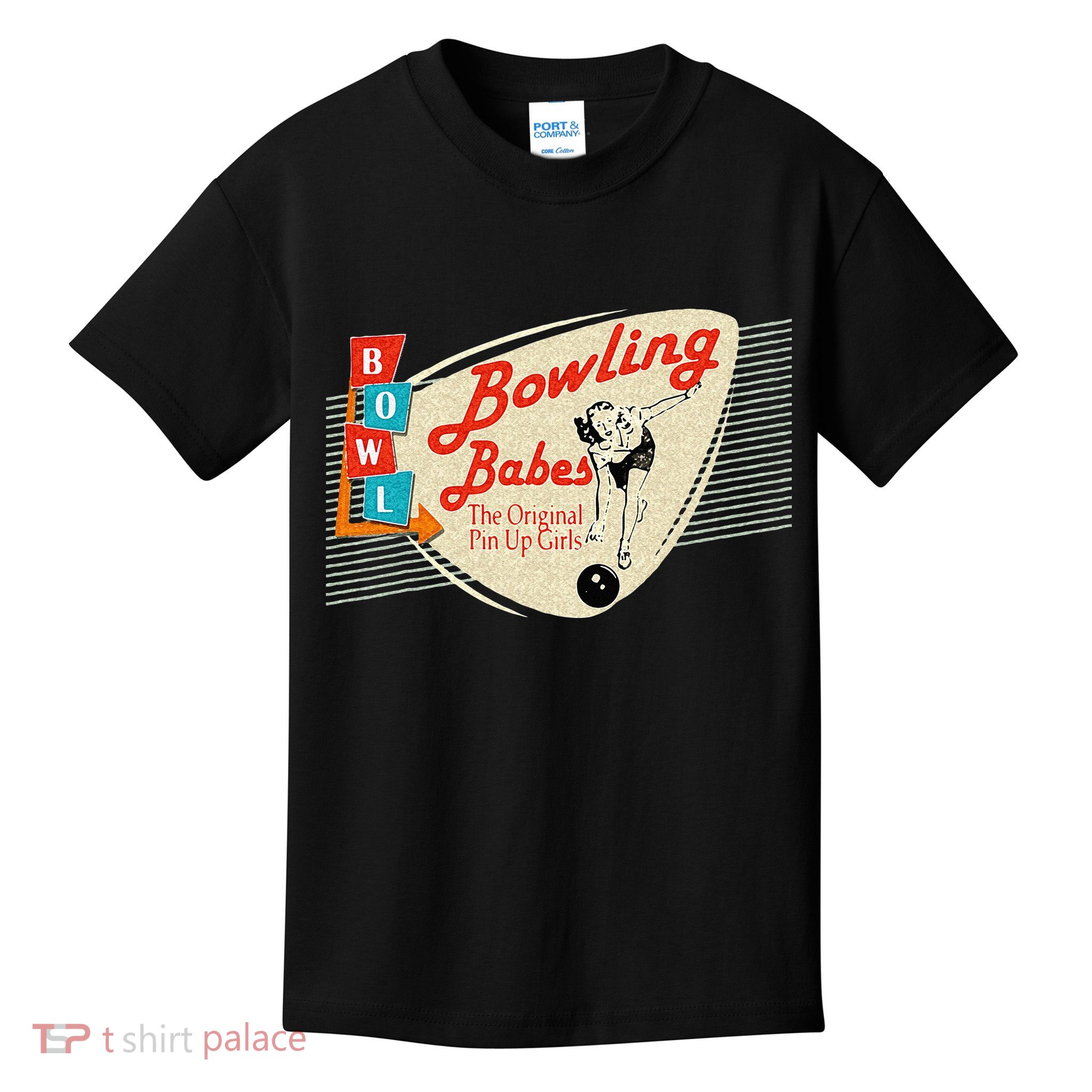 Bowling Babes Vintage Retro Matching Bowling Team Kids T-Shirt