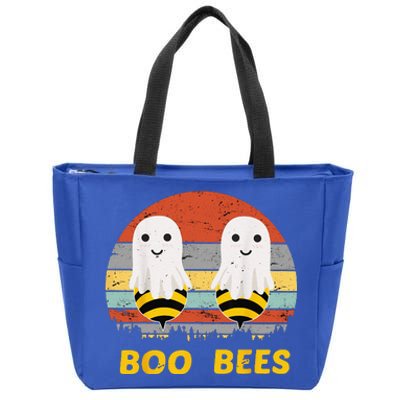 Boo Bees Vintage Halloween Vintage Boo Bees Funny Zip Tote Bag