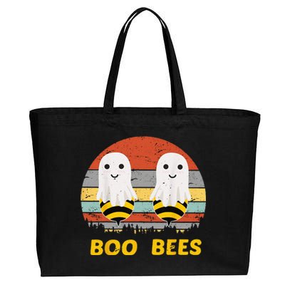 Boo Bees Vintage Halloween Vintage Boo Bees Funny Cotton Canvas Jumbo Tote