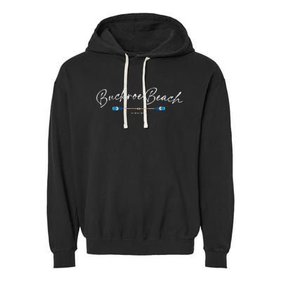 Buckroe Beach Virginia Oars Graphic Garment-Dyed Fleece Hoodie