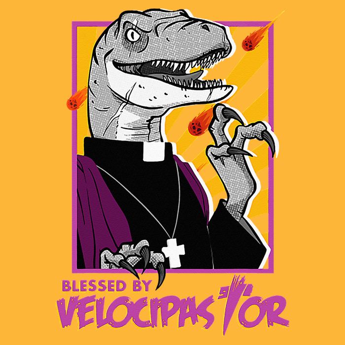 Bless By Velocipastor Cool Dinosaur Parish Priest Sustainable Knit Beanie