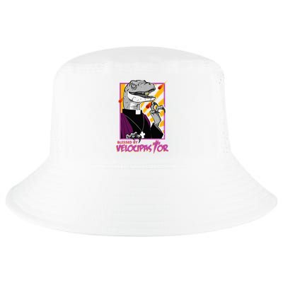 Bless By Velocipastor Cool Dinosaur Parish Priest Cool Comfort Performance Bucket Hat