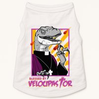 Bless By Velocipastor Cool Dinosaur Parish Priest Doggie Tank