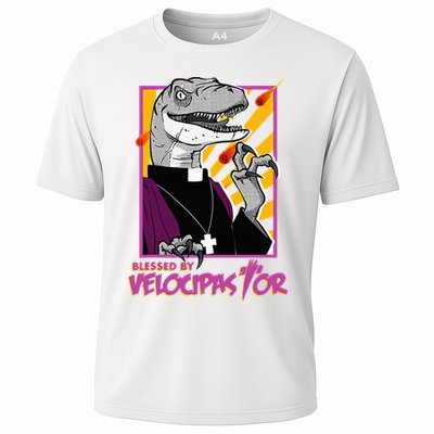 Bless By Velocipastor Cool Dinosaur Parish Priest Performance Shirt