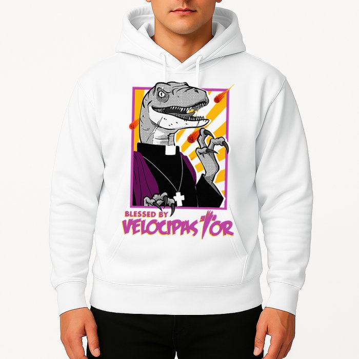 Bless By Velocipastor Cool Dinosaur Parish Priest Hoodie