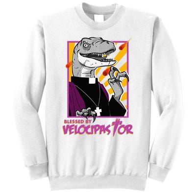 Bless By Velocipastor Cool Dinosaur Parish Priest Sweatshirt