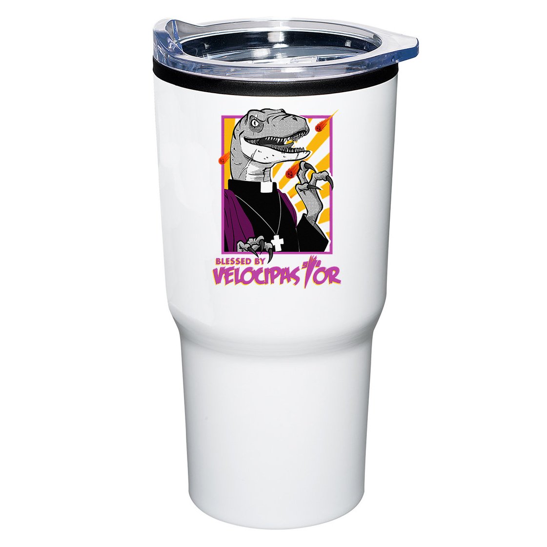 Bless By Velocipastor Cool Dinosaur Parish Priest Tumbler
