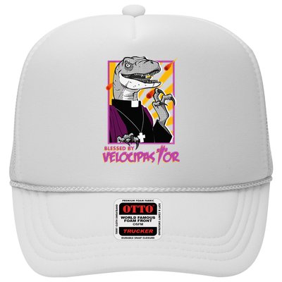 Bless By Velocipastor Cool Dinosaur Parish Priest Trucker Hat