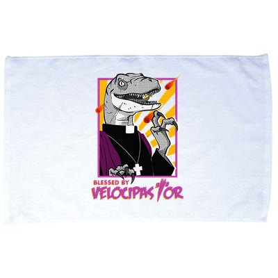 Bless By Velocipastor Cool Dinosaur Parish Priest Microfiber Hand Towel