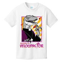 Bless By Velocipastor Cool Dinosaur Parish Priest Kids T-Shirt