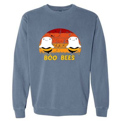 Boo Bees Vintage Halloween Vintage Boo Bees Funny Cute Gift Garment-Dyed Sweatshirt