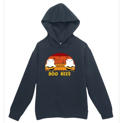 Boo Bees Vintage Halloween Vintage Boo Bees Funny Cute Gift Urban Pullover Hoodie