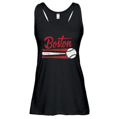 Boston Baseball Vintage Distressed Met At Gameday Ladies Essential Flowy Tank