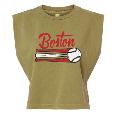 Boston Baseball Vintage Distressed Met At Gameday Garment-Dyed Women's Muscle Tee