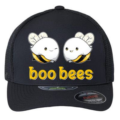 Boo Bees Vintage Ghosts Boo Beekeeper Halloween For Couples Gift Flexfit Unipanel Trucker Cap