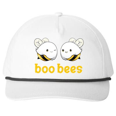 Boo Bees Vintage Ghosts Boo Beekeeper Halloween For Couples Gift Snapback Five-Panel Rope Hat