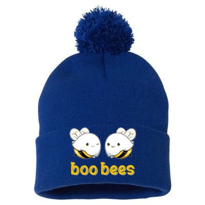 Boo Bees Vintage Ghosts Boo Beekeeper Halloween For Couples Gift Pom Pom 12in Knit Beanie