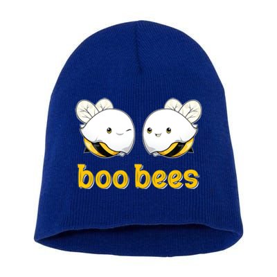 Boo Bees Vintage Ghosts Boo Beekeeper Halloween For Couples Gift Short Acrylic Beanie