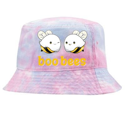 Boo Bees Vintage Ghosts Boo Beekeeper Halloween For Couples Gift Tie-Dyed Bucket Hat