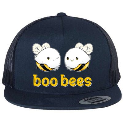 Boo Bees Vintage Ghosts Boo Beekeeper Halloween For Couples Gift Flat Bill Trucker Hat